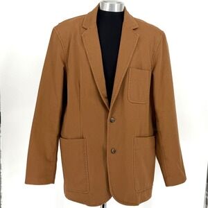 Duluth Mens Presentation Jacket Brown Canvas ‎ Blazer Jacket Casual  size XL T